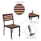 Flash Furniture Lark Outdoor Stackable Side Chair with Faux Teak Poly Slats XU-DG-HW6036-GG - alternate 9